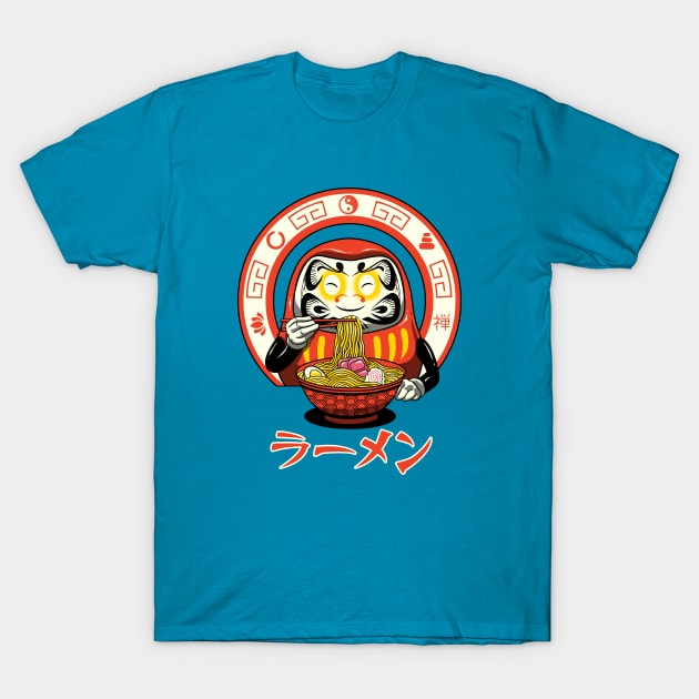 Daruma Zen Ramen T-Shirt by Vincent Trinidad Art